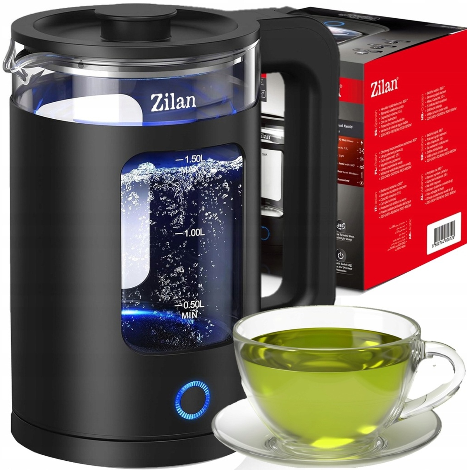Rýchlovarná kanvica Zilan ZLN 6128 1650 W 1,5 l čierna